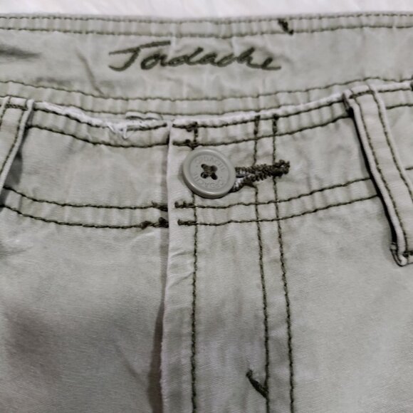 Jordache Vintage Twee Extra Low Cargo Capri Pants Embroidered Women's Size 6 - Picture 5 of 13